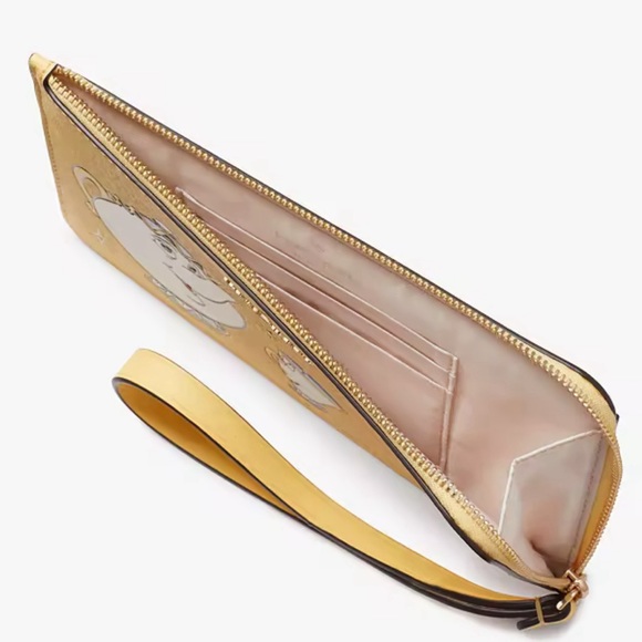 Disney X Kate Spade New York Beauty & The Beast Medium L-Zip Wristlet Daybreak